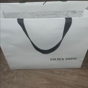 Golden Goose White Bag with Black Handles